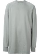 Rick Owens Drkshdw Crew Neck Sweatshirt, Men's, Size: L, Grey, Cotton