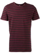 A.p.c. Striped Pocket T-shirt, Men's, Size: Small, Grey, Cotton