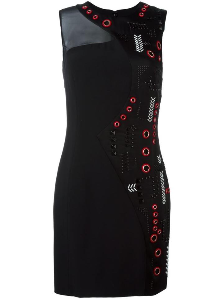 Versace Embroidered Side Detail Dress