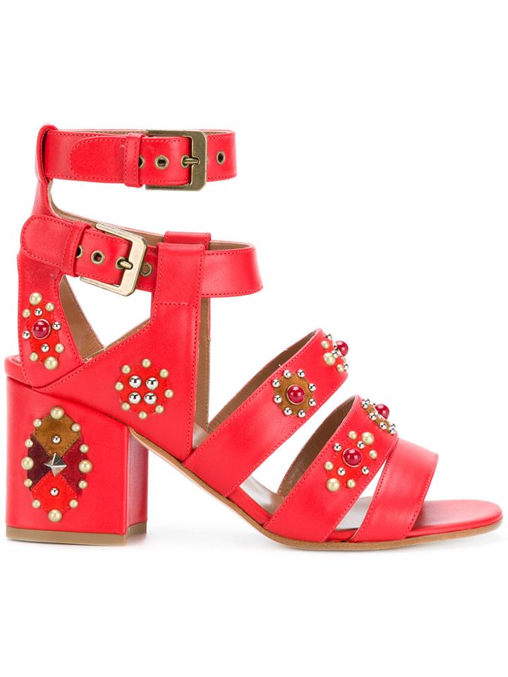 Laurence Dacade Studded Strap Sandals - Red
