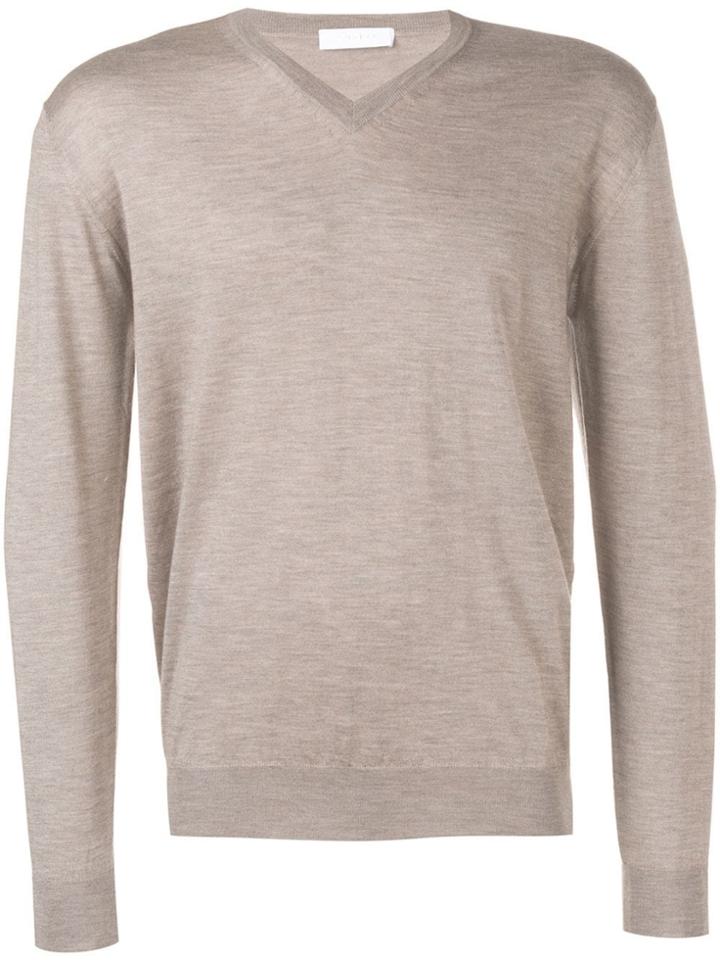 Cruciani V-neck Jumper - Neutrals