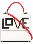 Les Petits Joueurs Love Patch Tote, Women's, White, Leather