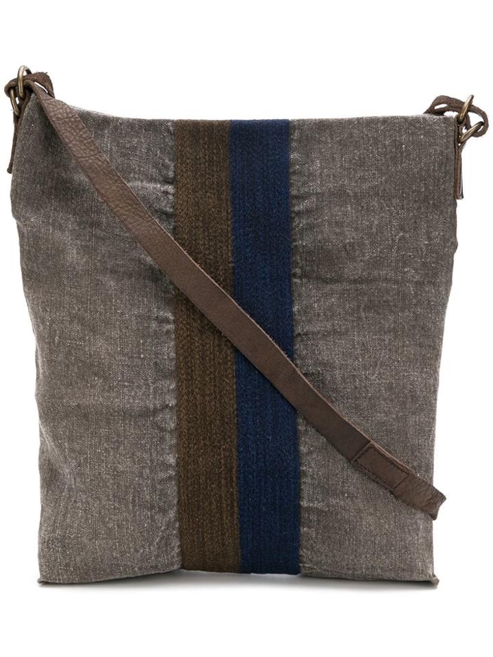 Uma Wang Striped Shoulder Bag - Grey