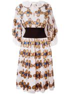 Christopher Kane Allover Flower Shirt Dress - White