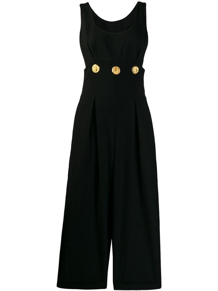 Christian Lacroix Pre-owned 1980's Wide-legged Jumpsuit - Black