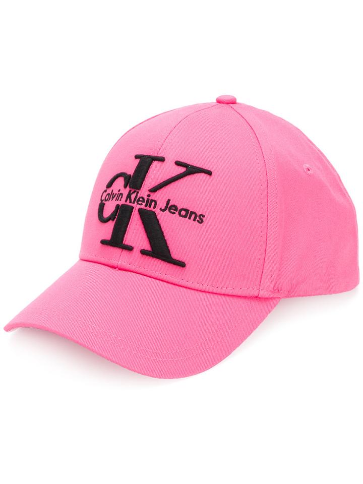 Calvin Klein Jeans Logo Baseball Cap - Pink & Purple