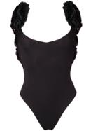 La Reveche Nabila Frill Strap Swimsuit - Black