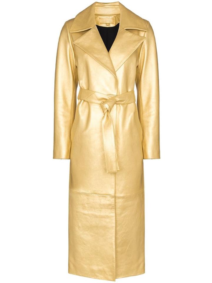 Skiim Karla Tie-waist Trench Coat - Gold