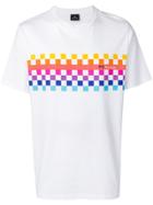 Ps By Paul Smith Colour-block Checkered T-shirt - White