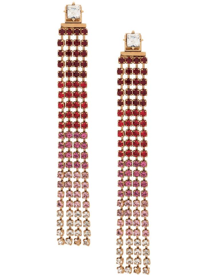 Jacquemus Embellished Drop Earrings - Red