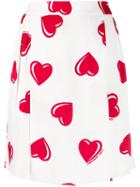 Moschino Pre-owned 2000's Heart Printed Skirt - White