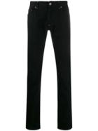 Fendi Embroidered Ff Motif Jeans - Black