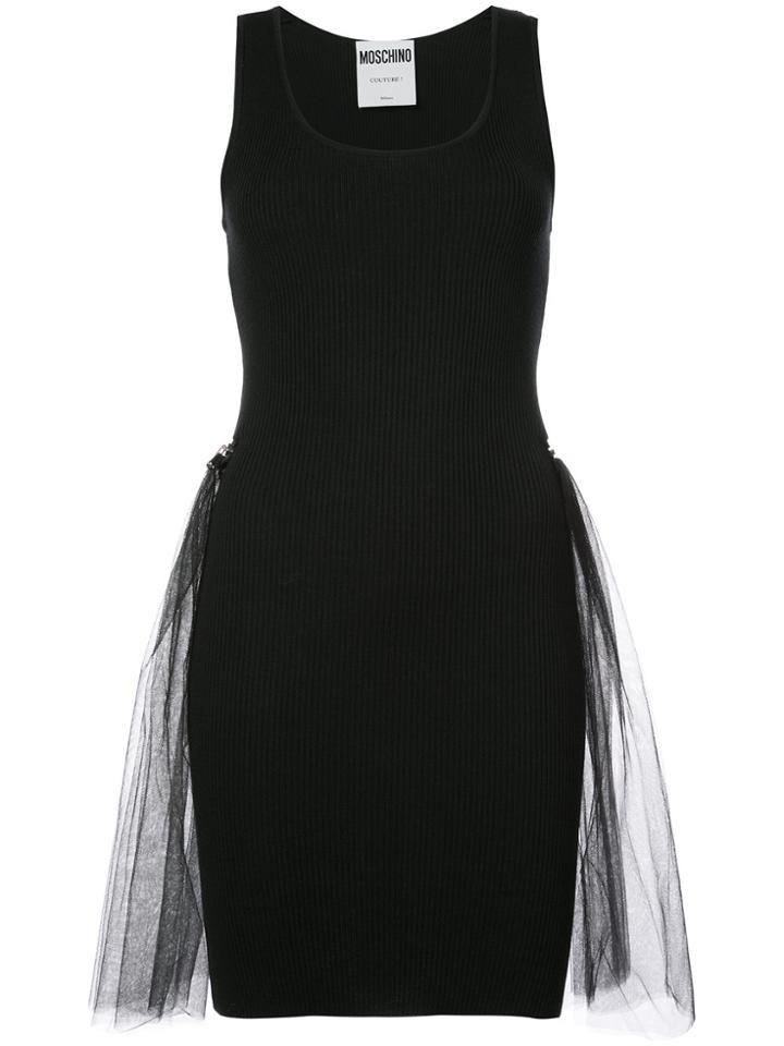 Moschino Knitted Tulle Tutu Dress - Black