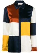 Tory Burch Colour-block Fitted Shirt - Blue