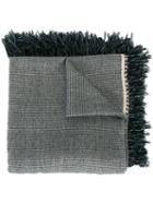 Isabel Marant Fringed Trim Knitted Scarf, Women's, Grey, Wool/cashmere