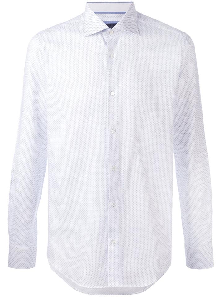 Pal Zileri - Fine Print Shirt - Men - Cotton - 39, White, Cotton