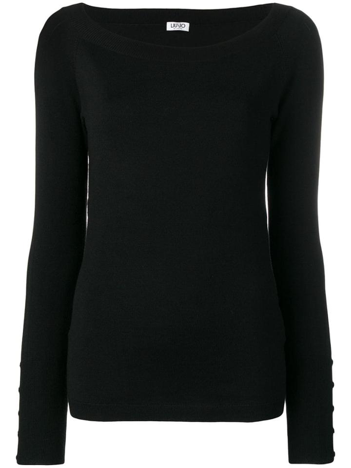 Liu Jo Scoop Neck Top - Black