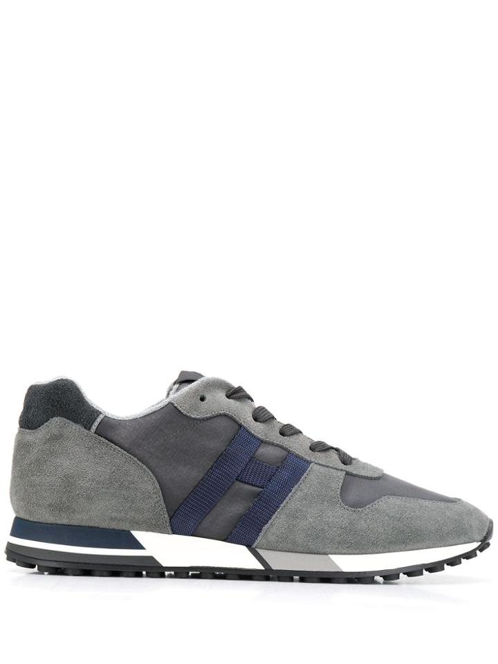 Hogan Logo Patch Low Top Sneakers - Grey