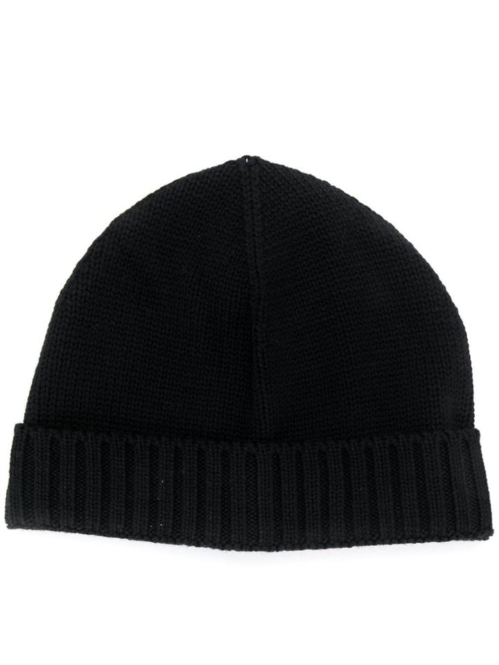 Eleventy Ribbed Beanie - Black