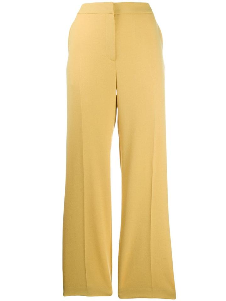 Alexa Chung High-waisted Wide Leg Trousers - Yellow