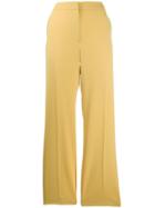 Alexa Chung High-waisted Wide Leg Trousers - Yellow