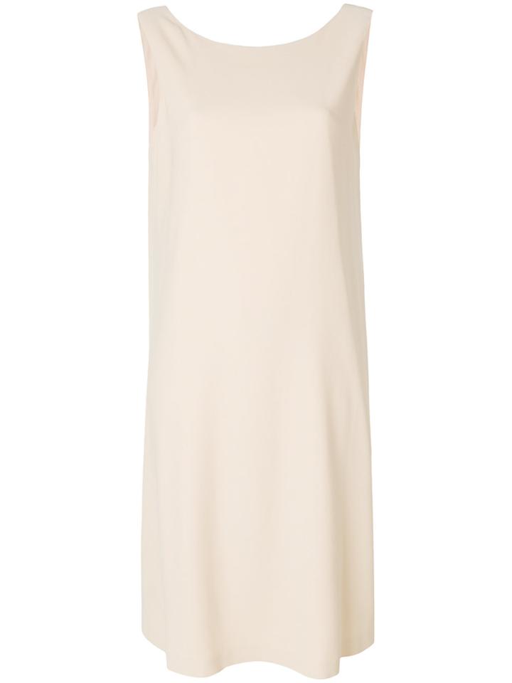 Fabiana Filippi Round Neck Shift Dress - Nude & Neutrals