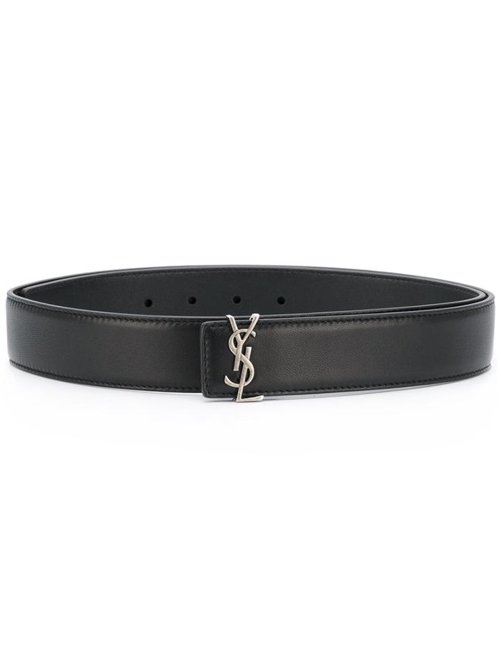 Saint Laurent - Monogram Belt - Women - Lamb Skin - 80, Women's, Black, Lamb Skin