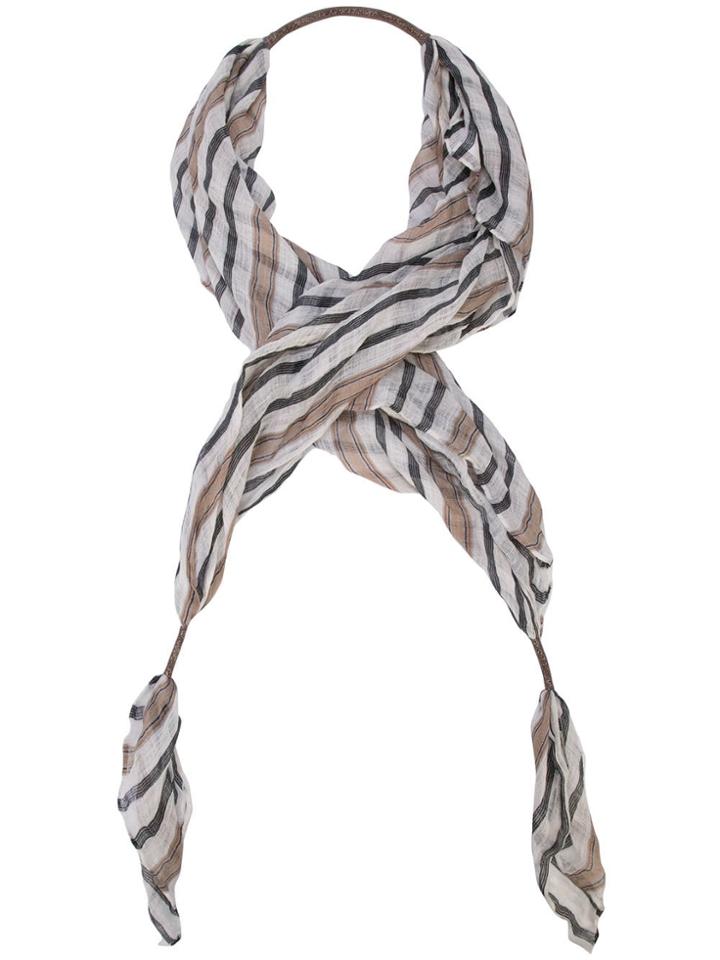 Brunello Cucinelli Printed Scarf - White