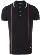 Dsquared2 Brace Effect Polo Shirt, Men's, Size: Xl, Black, Cotton