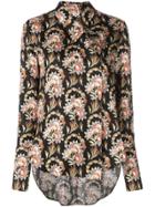 Oscar De La Renta Floral Print Shirt - Black
