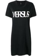 Versus Extended Short Sleeve Logo T-shirt - Black