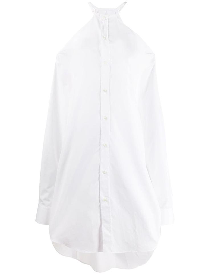 Maison Margiela Cold Shoulder Oversized Shirt - White
