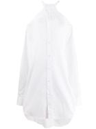 Maison Margiela Cold Shoulder Oversized Shirt - White