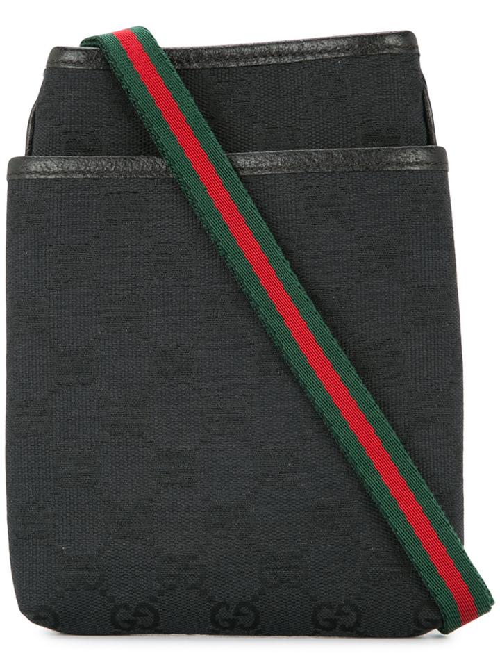 Gucci Vintage Gg Shelly Crossbody - Black