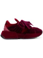 Mm6 Maison Margiela Velvet Bow Sneakers - Red