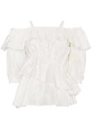 Simone Rocha Taffeta Frill Top - Nude & Neutrals