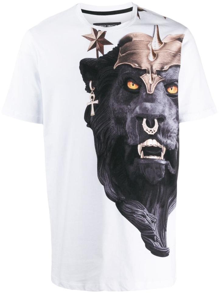 Frankie Morello Lion Print T-shirt - White