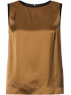 Maison Margiela Satin Tank Top, Women's, Size: 40, Brown, Acetate/silk/polyamide/viscose