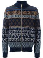 Etro Zipped Cardigan, Men's, Size: Medium, Silk/wool