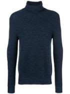 N.peal Ribbed Roll Neck Jumper - Blue