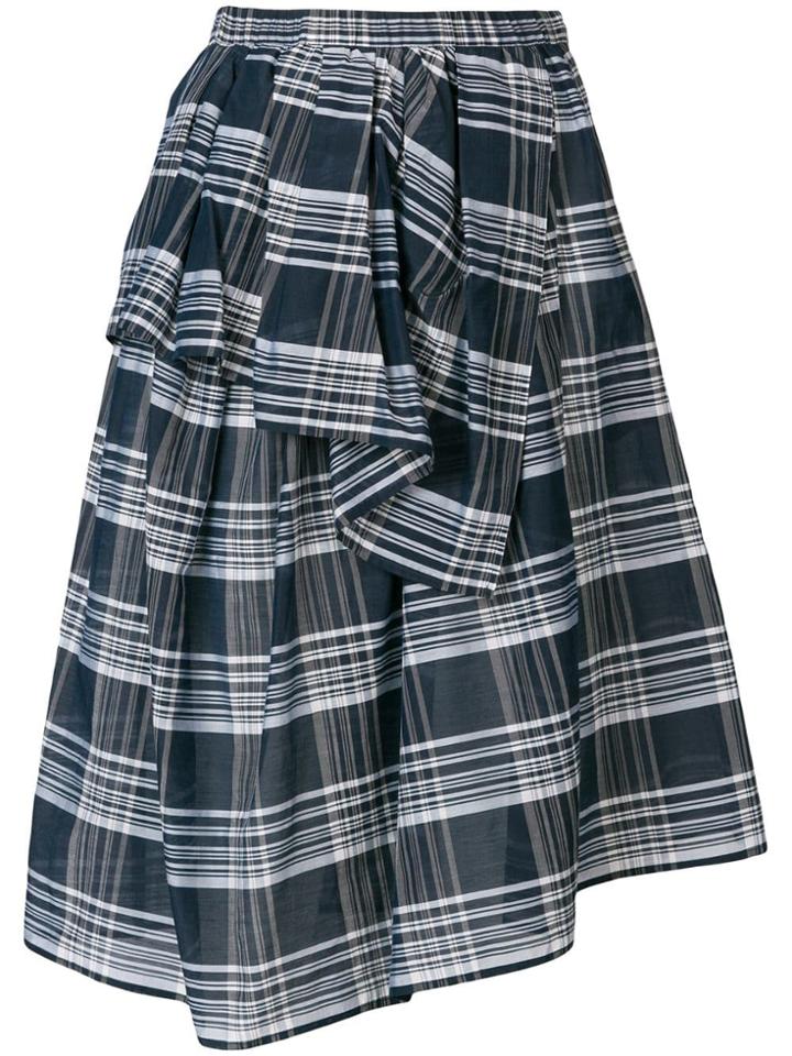 Christian Wijnants Checked Wrap-style Skirt - Blue