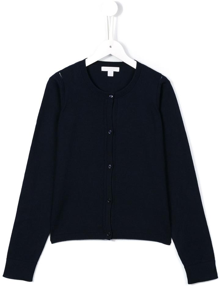 Burberry Kids Classic Check Cuff Cardigan - Blue
