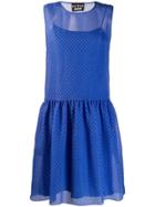 Boutique Moschino Lattice Jacquard Dress - Blue
