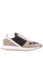 Rick Owens Colourblock Low Top Sneakers - Black