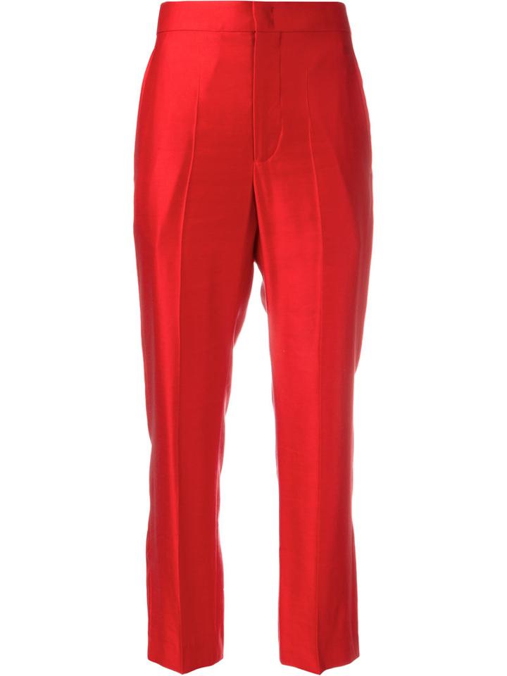Isabel Marant Tailored Trousers, Women's, Size: 36, Red, Viscose/ramie/cotton