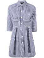 Rossella Jardini Striped Shirt Dress, Women's, Size: 40, Blue, Cotton