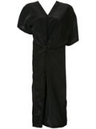 Jil Sander - Tie-waist T-shirt Dress - Women - Polyester/viscose - 36, Black, Polyester/viscose
