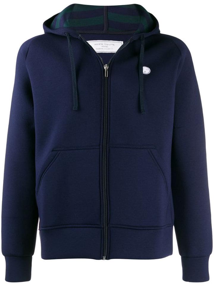 Société Anonyme Hooded Bomber Jacket - Blue