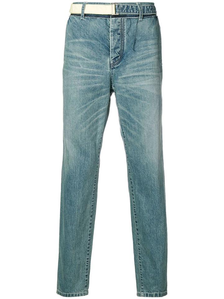 Sacai Faded Slim Jeans - Blue