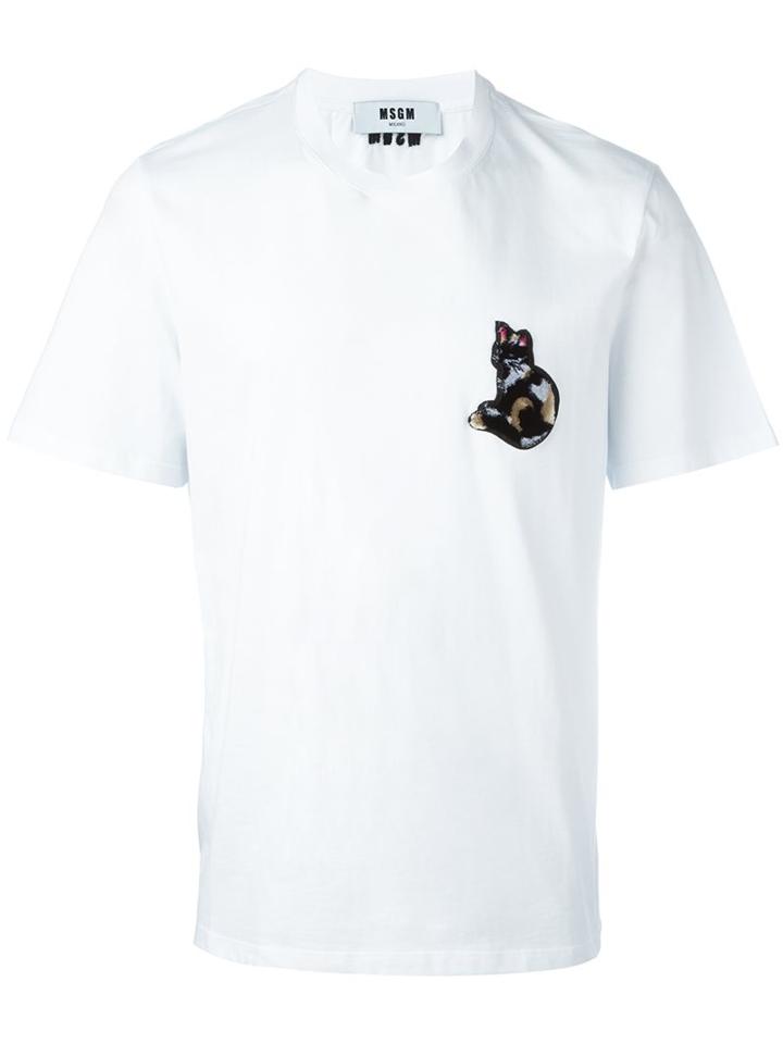 Msgm 'cat' Patch T-shirt